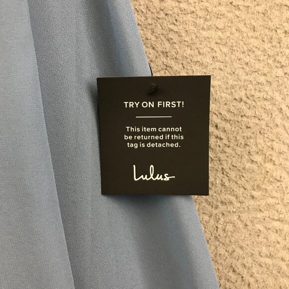 New Lulu's All About Love Slate Blue‎ Maxi Dress for Bridesmaid size L - Picture 4 of 16